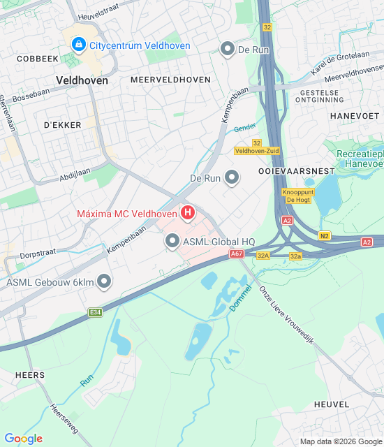 Google maps image for Stacja Pomocy Społecznej dla Lekarzy Rodzinnych Veldhoven – De Kempen